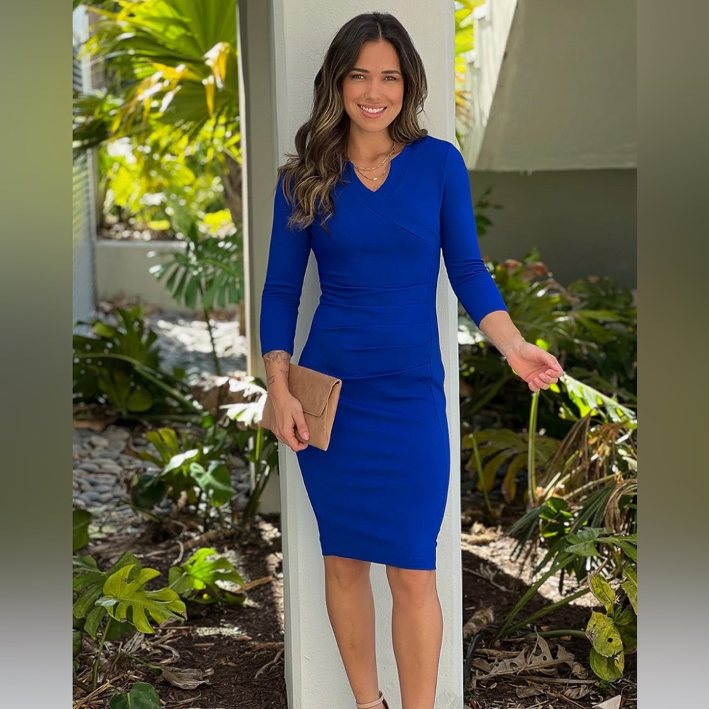 Elegant Blue Bodycon Dress